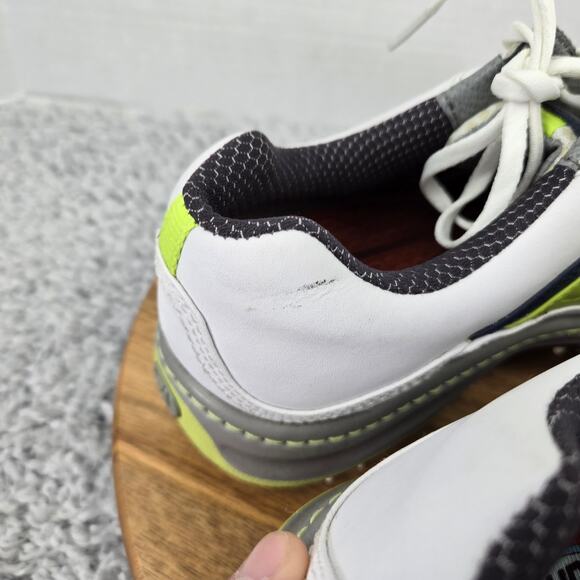Footjoy Contour Closeout White Lime Leather Athletic Spiked Golf Cleat Men 9.5 M - Picture 13 of 14